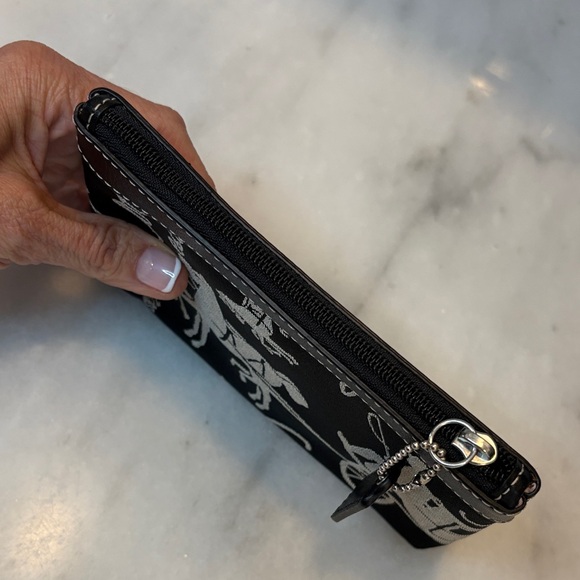 Coach Horse & Carriage Pleated Pouch Cosmetic Bag - Picture 10 of 15